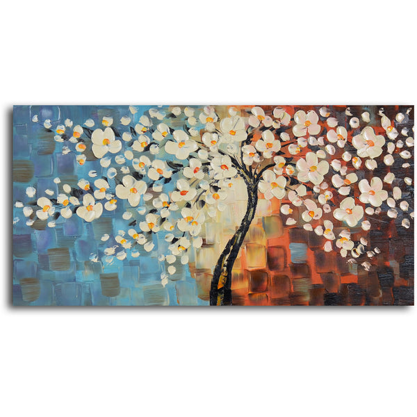 Hand Painted "Textured cherry blossom" Oil Painting