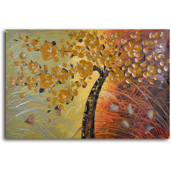 Hand Painted "Embossed cherry on grass" Oil Painting