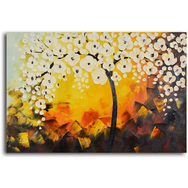 Hand Painted "Moonlight blooms unearthed" Oil Painting