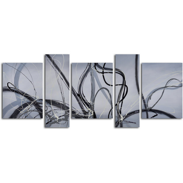 Hand Painted "Unfinished epiphany" 5 Piece Set Oil Painting