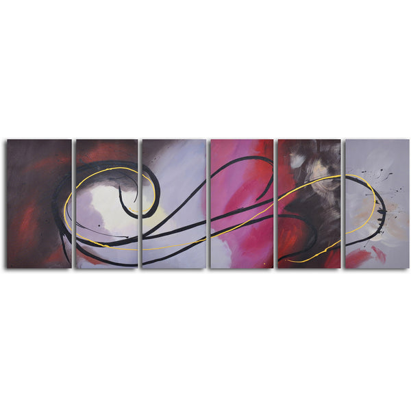 Hand Painted "Treble clef fallacy" 6 Piece Set Oil Painting