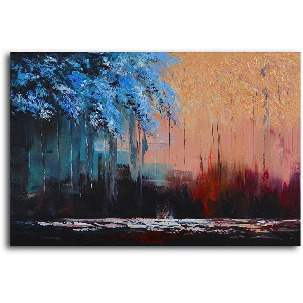 Hand painted "Transposing Seasons" oil painting on canvas