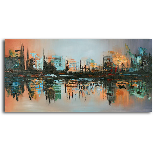 Hand painted "Rising Phoenix" oil painting on canvas