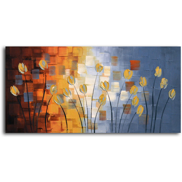 Hand painted "Tendrils of Tulips" oil painting on canvas