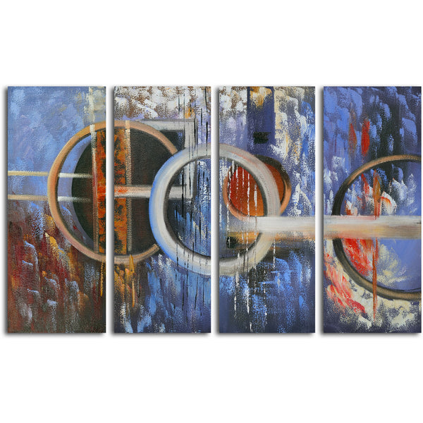 Hand painted "Ocean's Fourteen" 4 piece canvas set