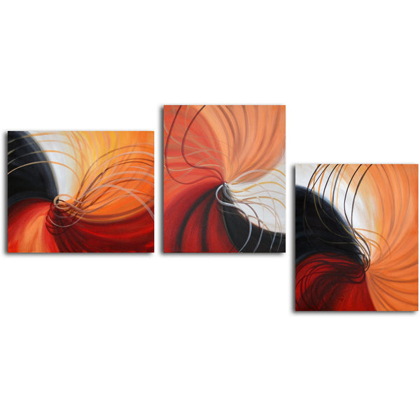 Hand painted "Symphony of Sound" 3 piece canvas set