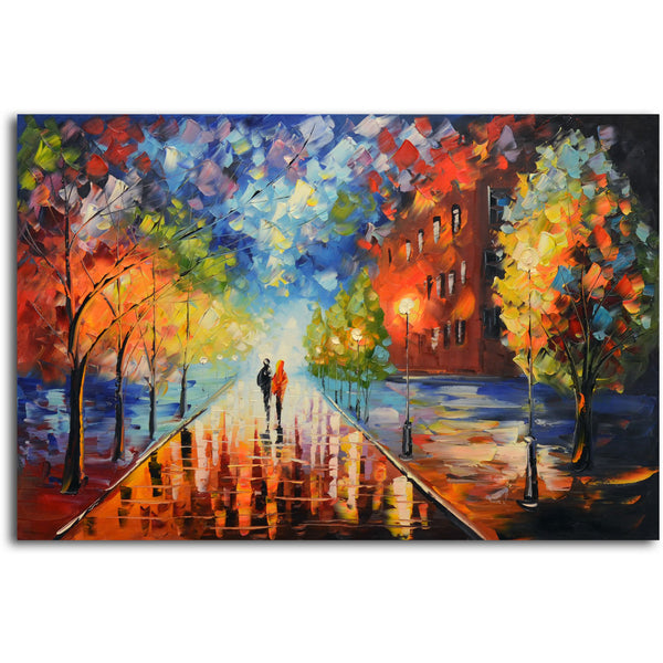 "Misty Glow in the Moonlight" Original Oil Painting on Canvas