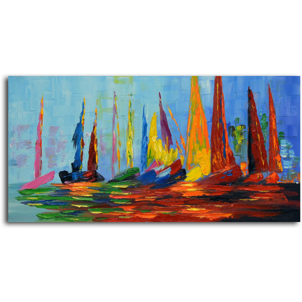 "Vibrant Sea Day" Original Oil Painting on Canvas