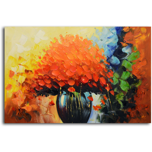 "Summer Sunset in a Vase" Original Oil Painting on Canvas