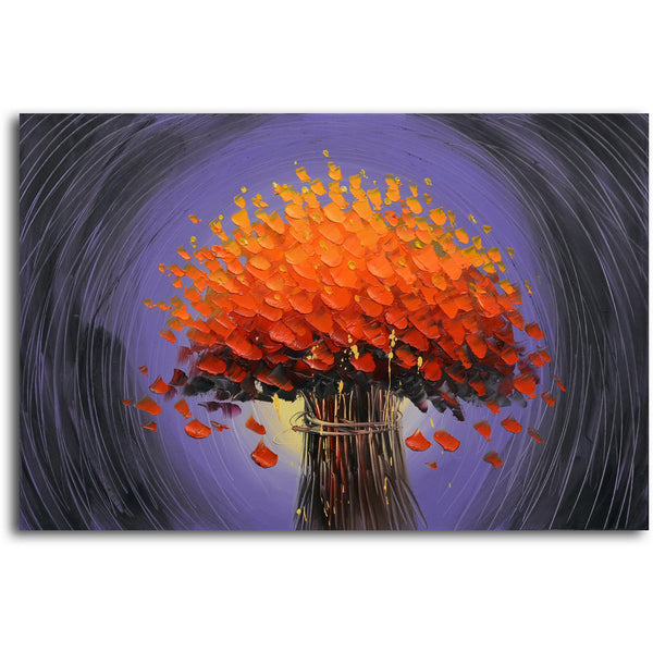 "Orange and Purple Haze" Original Oil Painting on Canvas