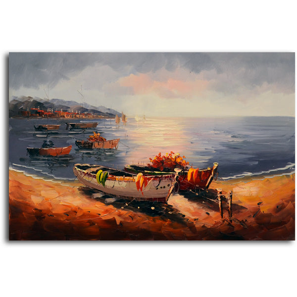 "Sea Trade Connection" Original Oil Painting on Canvas