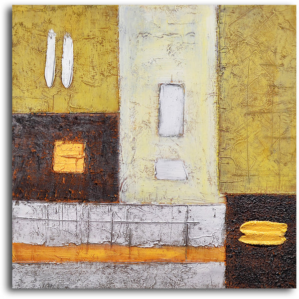 Hand Painted "Metal collage" Oil Painting