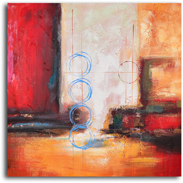 Hand Painted "Semaphore on rainy night" Oil Painting