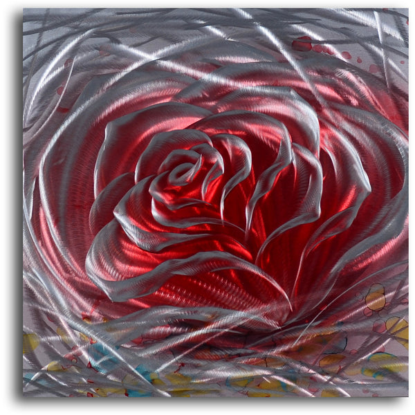 'Iron Rose' Handmade Metal Wall Art