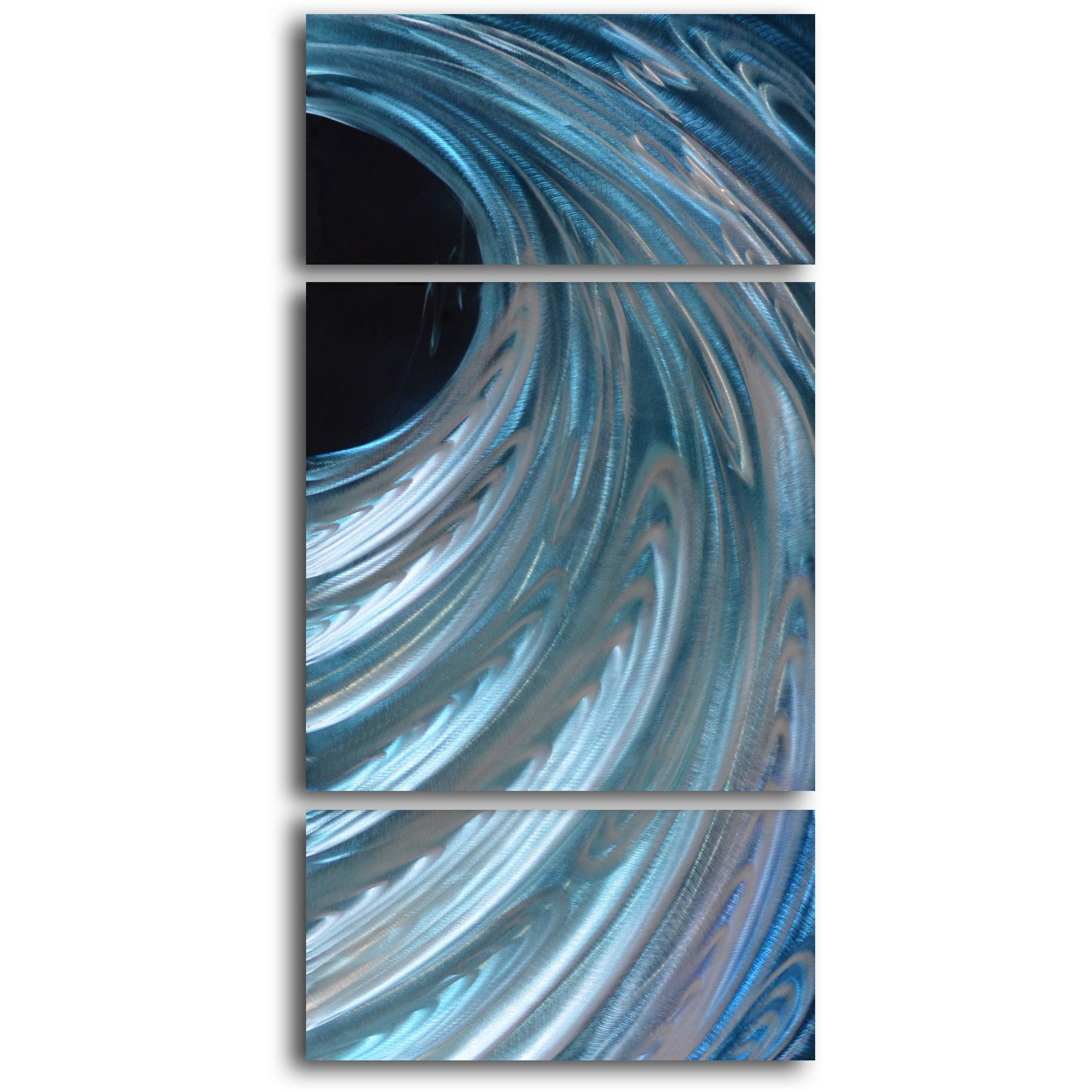 'Frozen Arc' 3 Piece Handmade Metal Wall Art Set