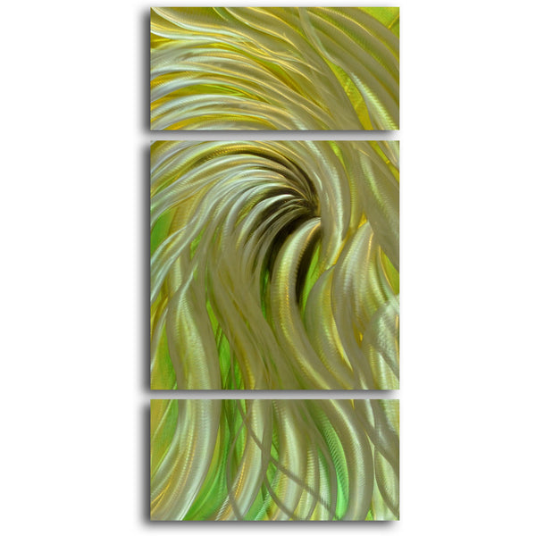 'Blond Waves' 3 Piece Handmade Metal Wall Art Set