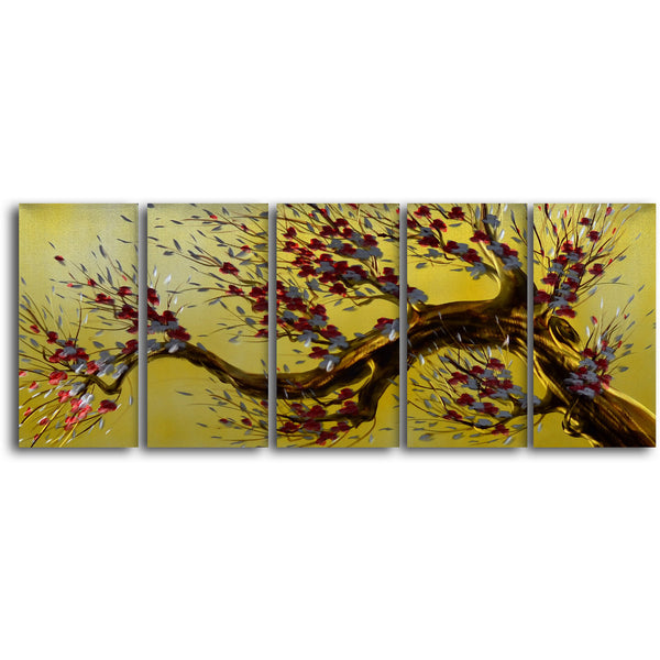 'Tree of Liberty' 5 Piece Handmade Metal Wall Art Set