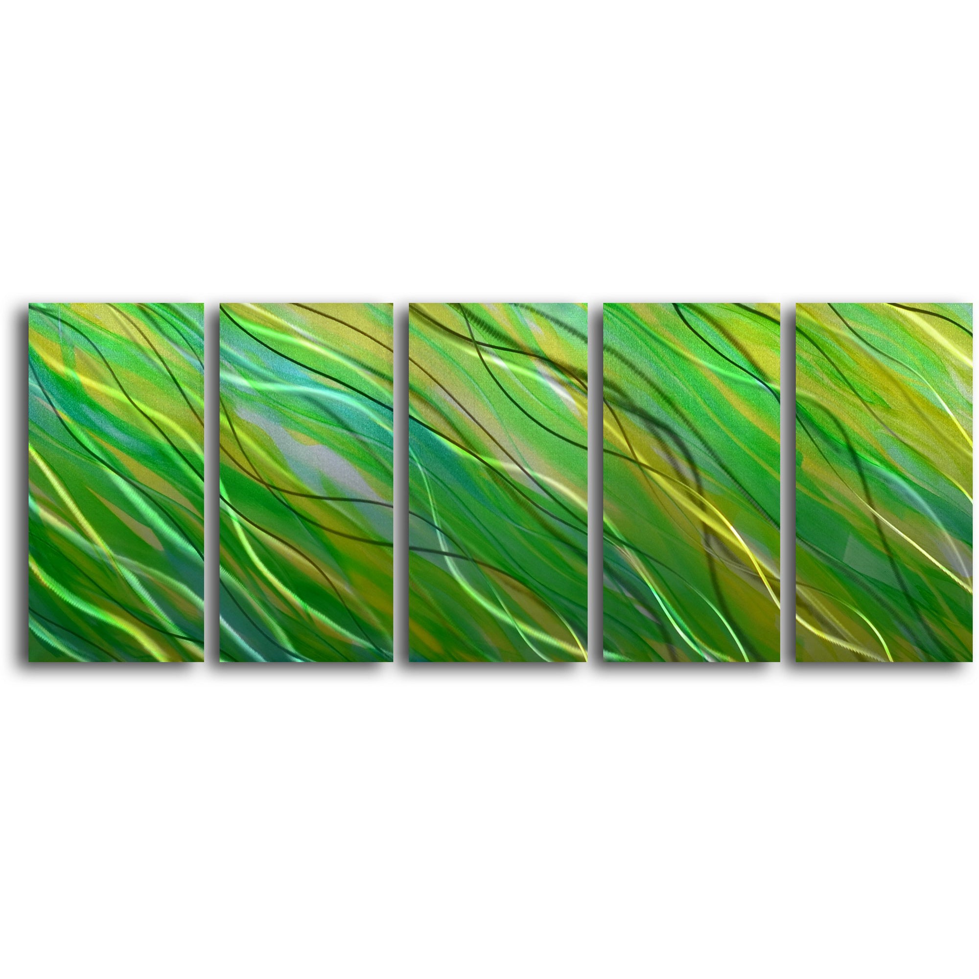 'Forest in the Sea' 5 Piece Handmade Metal Wall Art Set