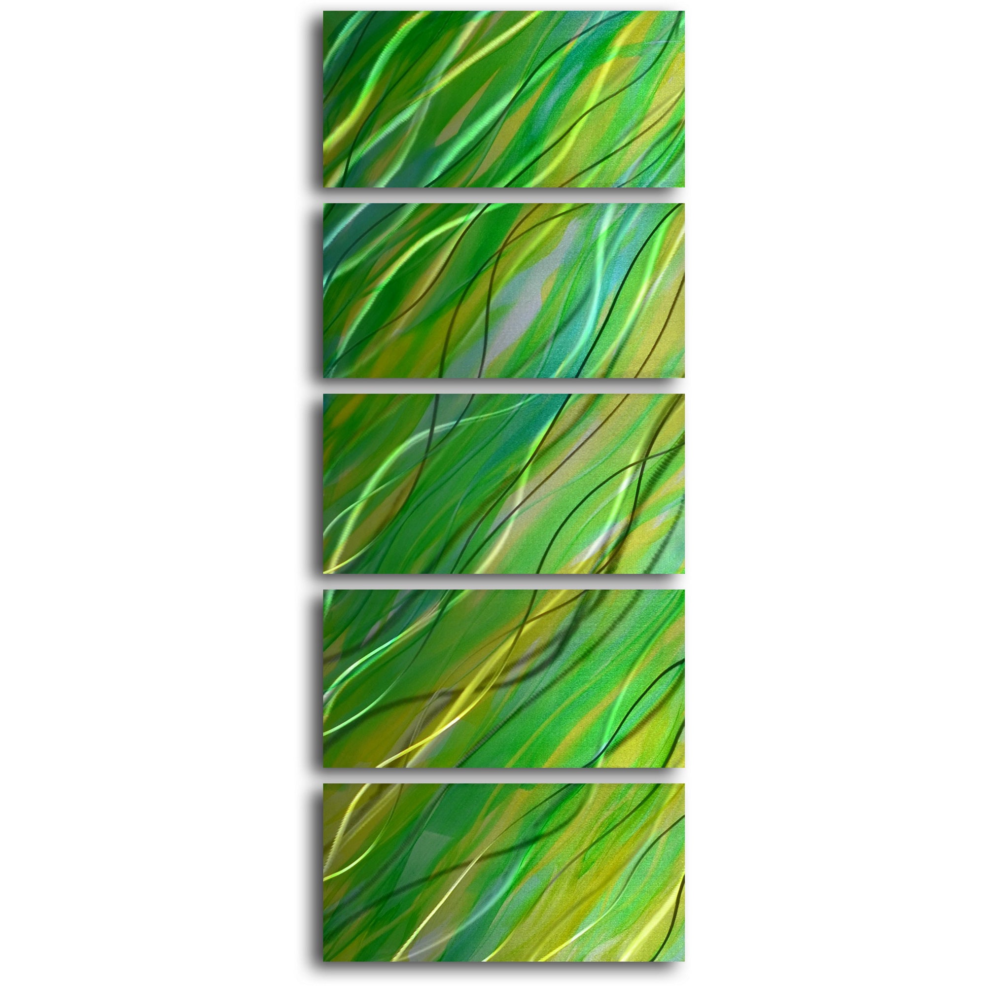 'Forest in the Sea' 5 Piece Handmade Metal Wall Art Set