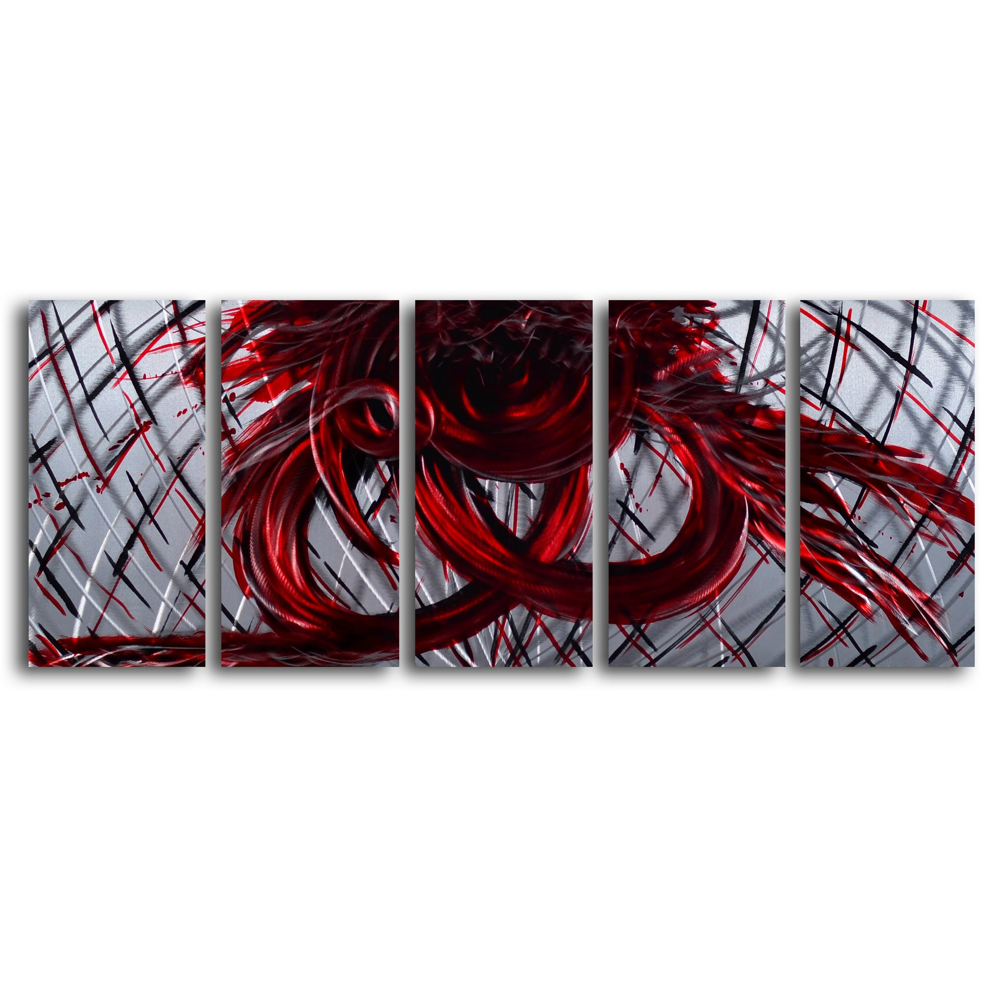 'Eternal Heart' 5 Piece Handmade Metal Wall Art Set