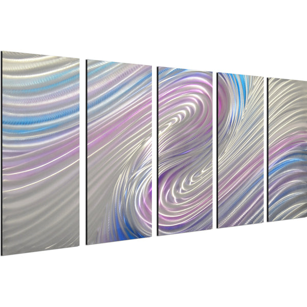 Rainbow whirlpool 5 Piece Handmade Metal Wall Art