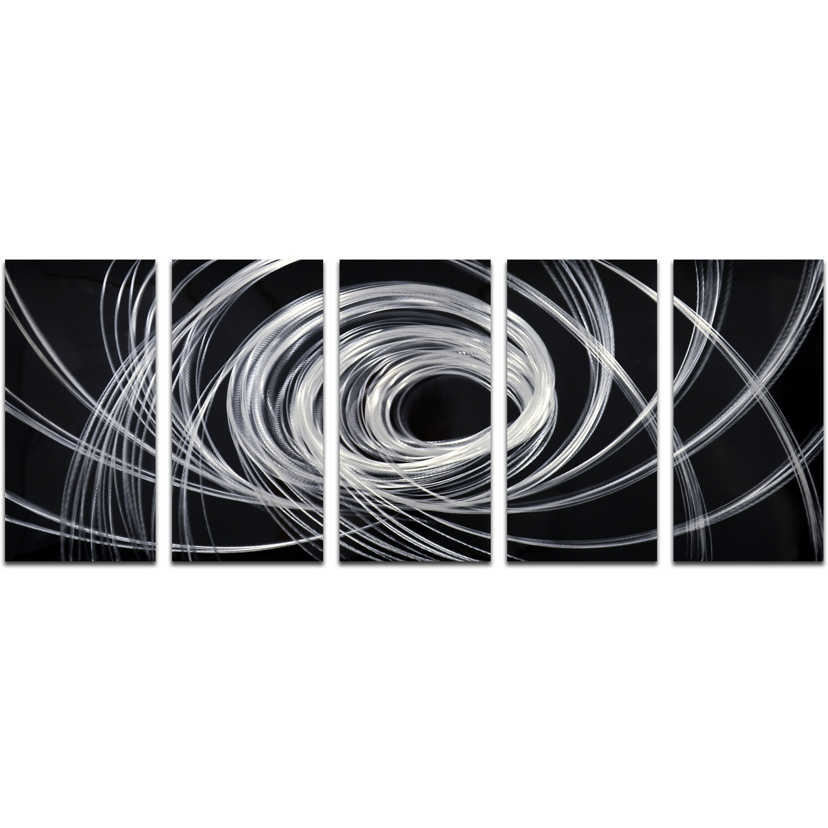 opening spirals 5 Piece Handmade Metal Wall Art
