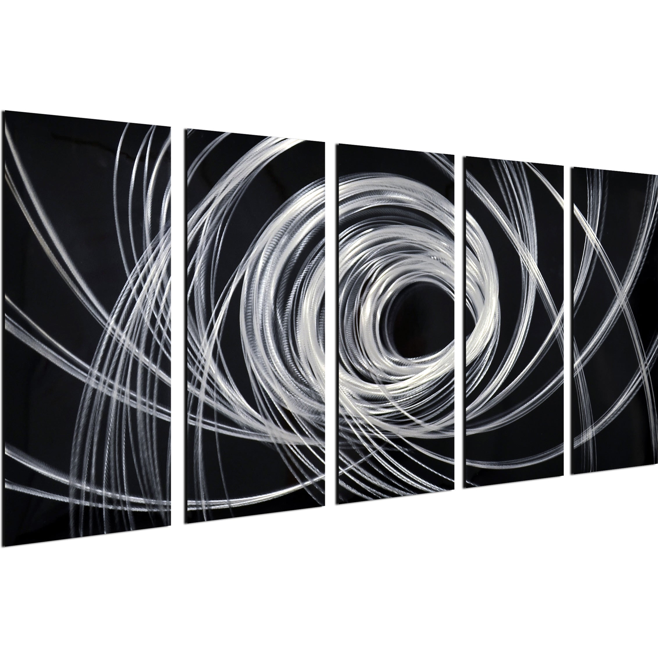 opening spirals 5 Piece Handmade Metal Wall Art