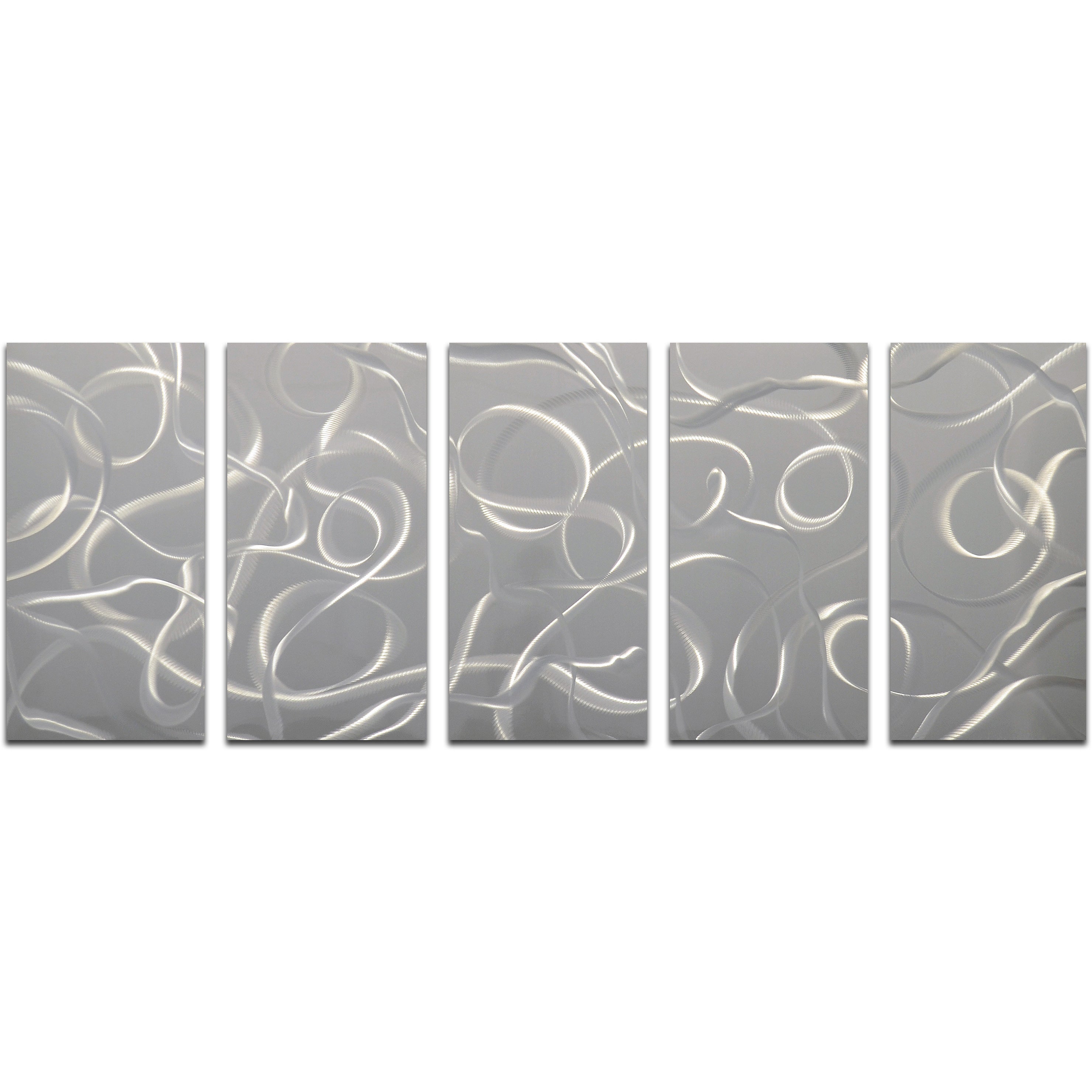 A cacophony of twirls 5 Piece Handmade Metal Wall Art