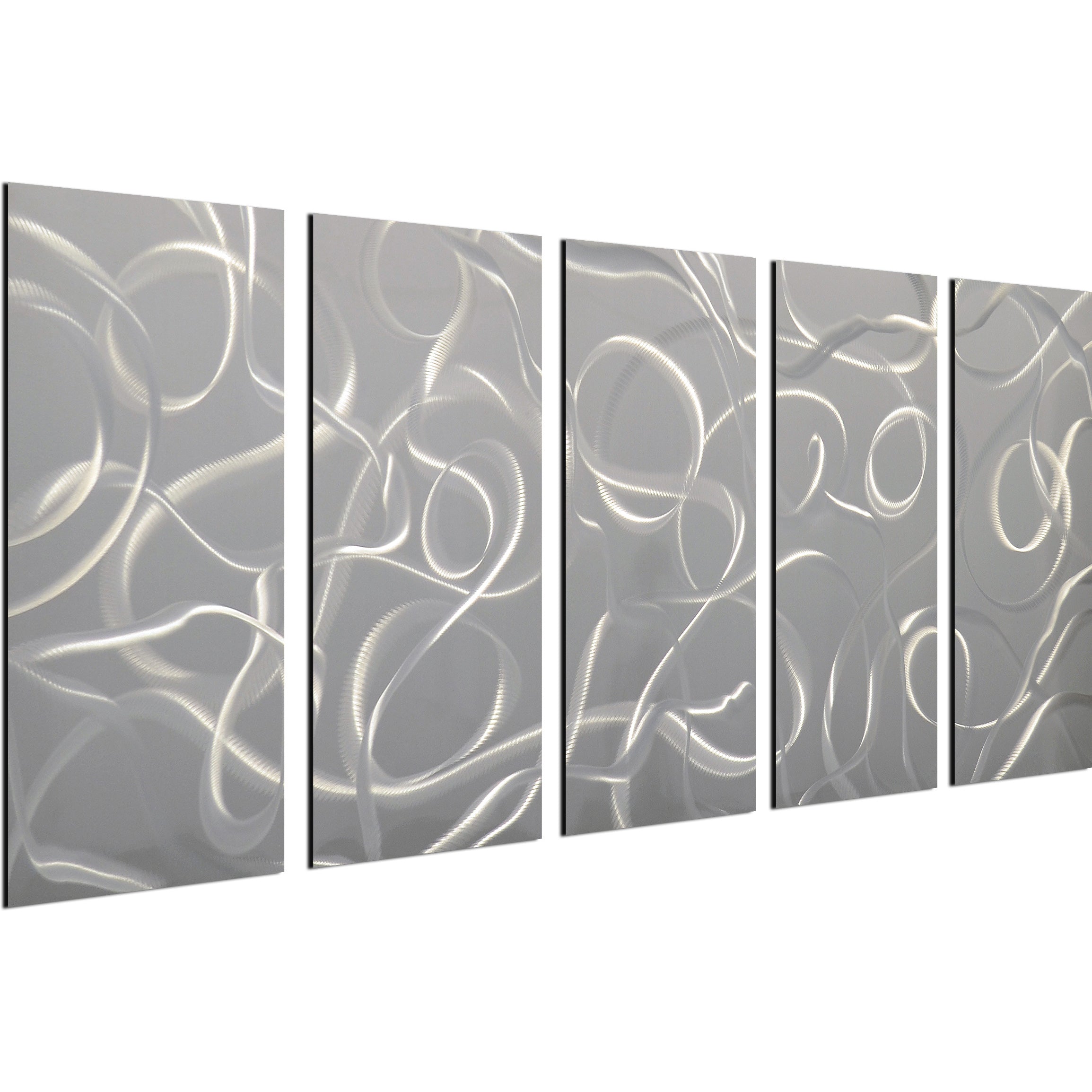 A cacophony of twirls 5 Piece Handmade Metal Wall Art
