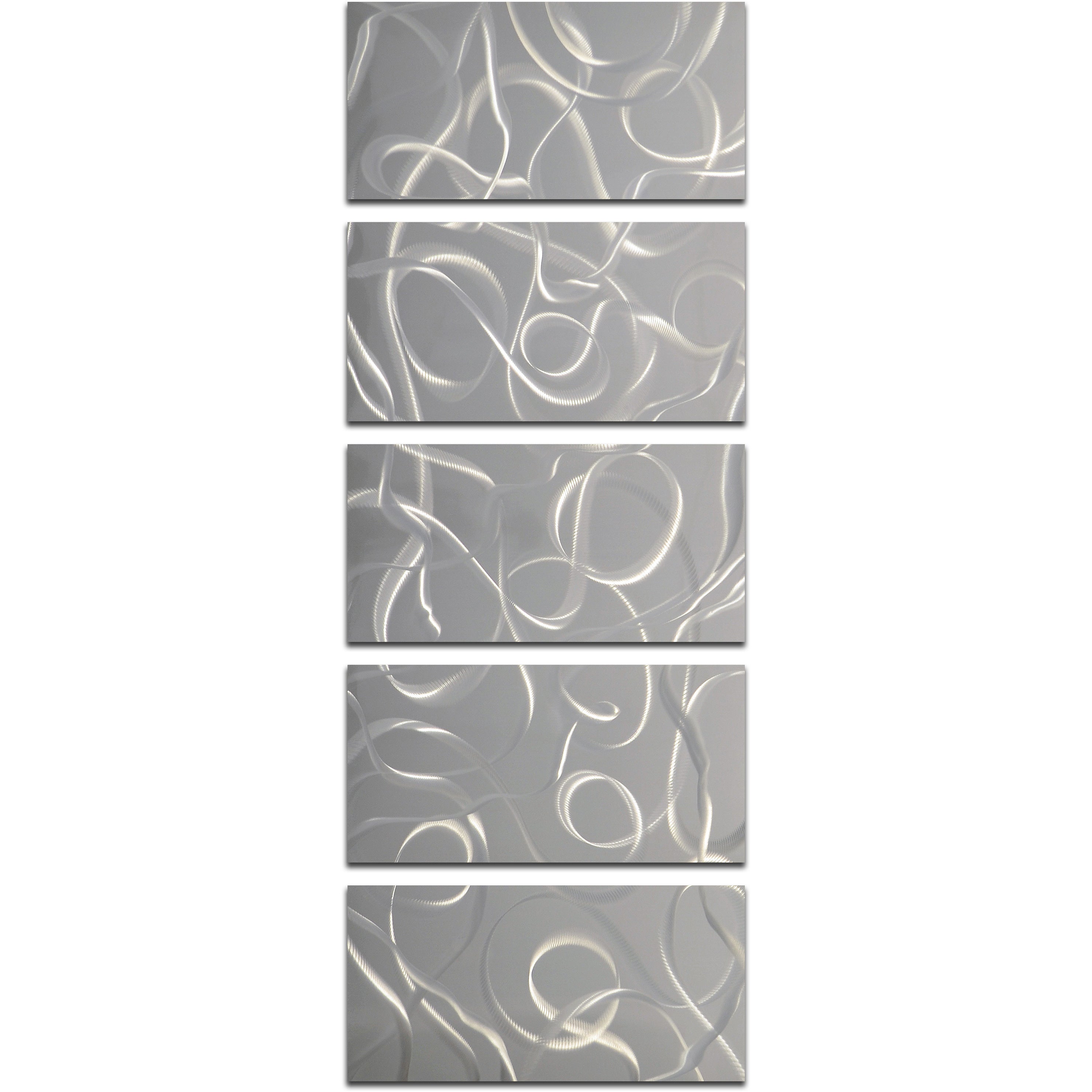 A cacophony of twirls 5 Piece Handmade Metal Wall Art