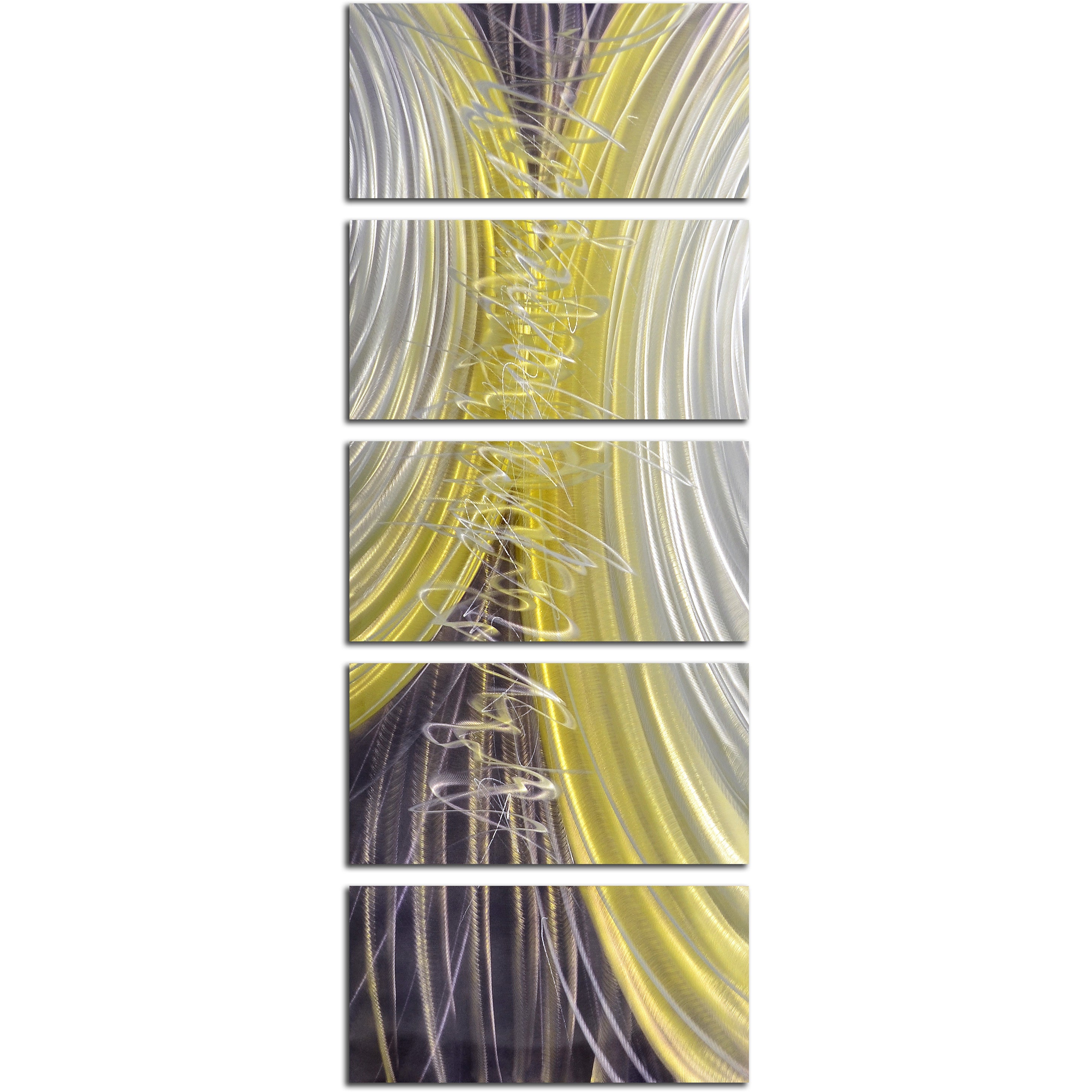 Rings of magnetism 5 Piece Handmade Metal Wall Art