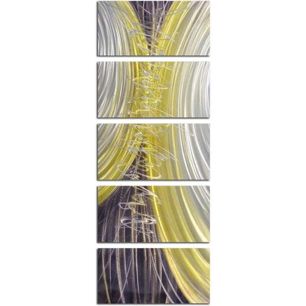 Rings of magnetism 5 Piece Handmade Metal Wall Art