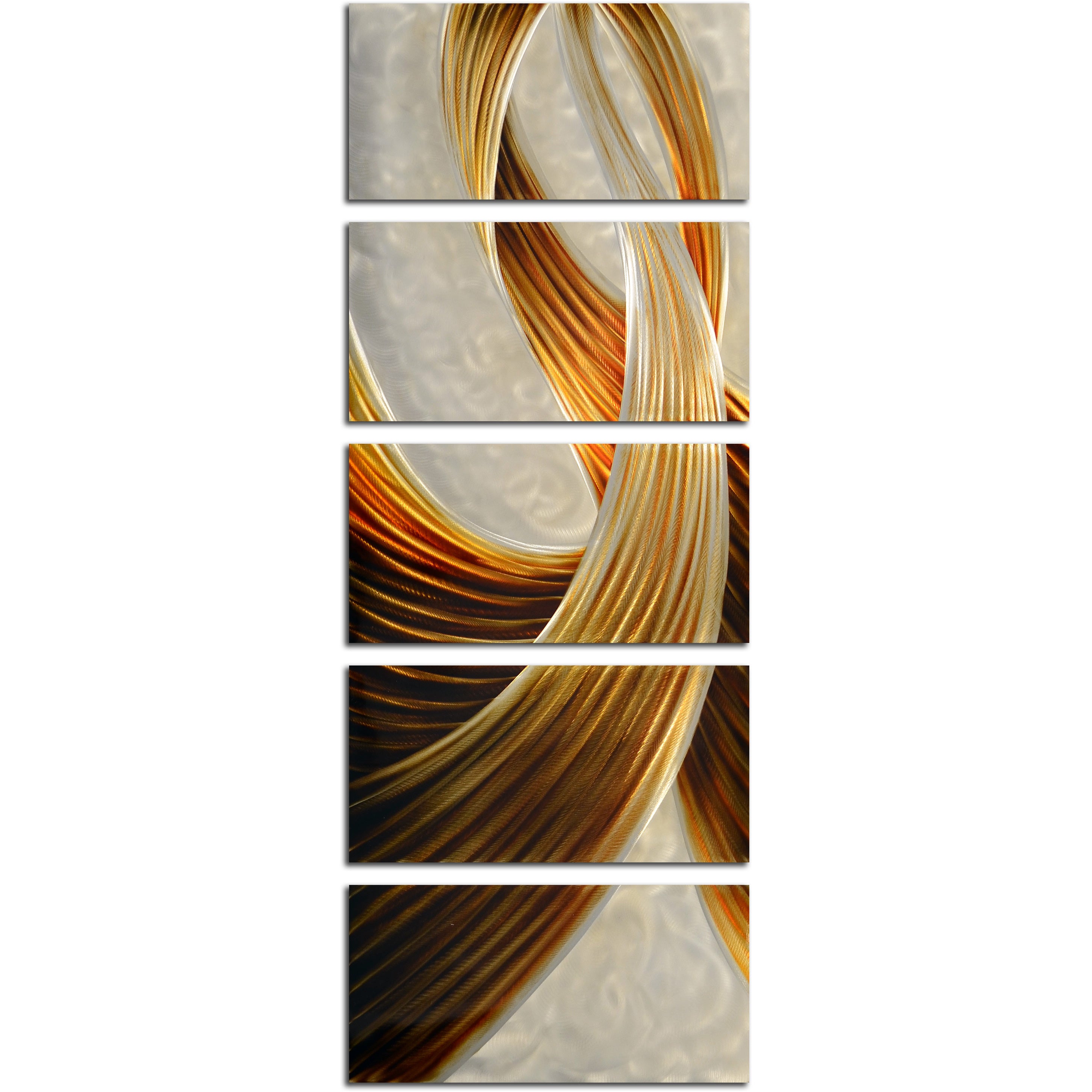 Golden magic 5 Piece Handmade Metal Wall Art