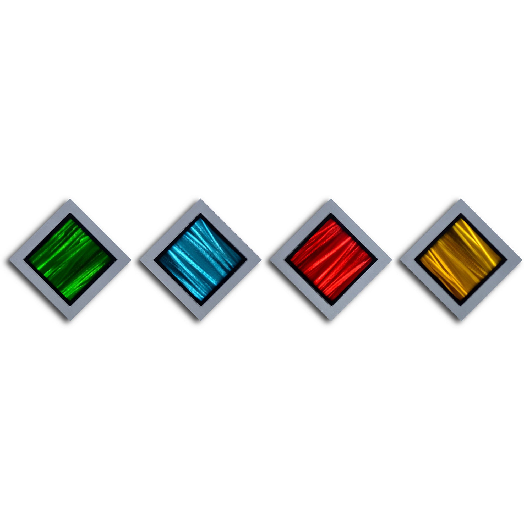 'Elemental Palette' 4 Piece Handmade Metal Wall Art Set