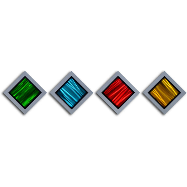 'Elemental Palette' 4 Piece Handmade Metal Wall Art Set