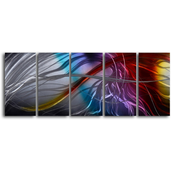 'Phoenix Rising' 5 Piece Handmade Metal Wall Art Set