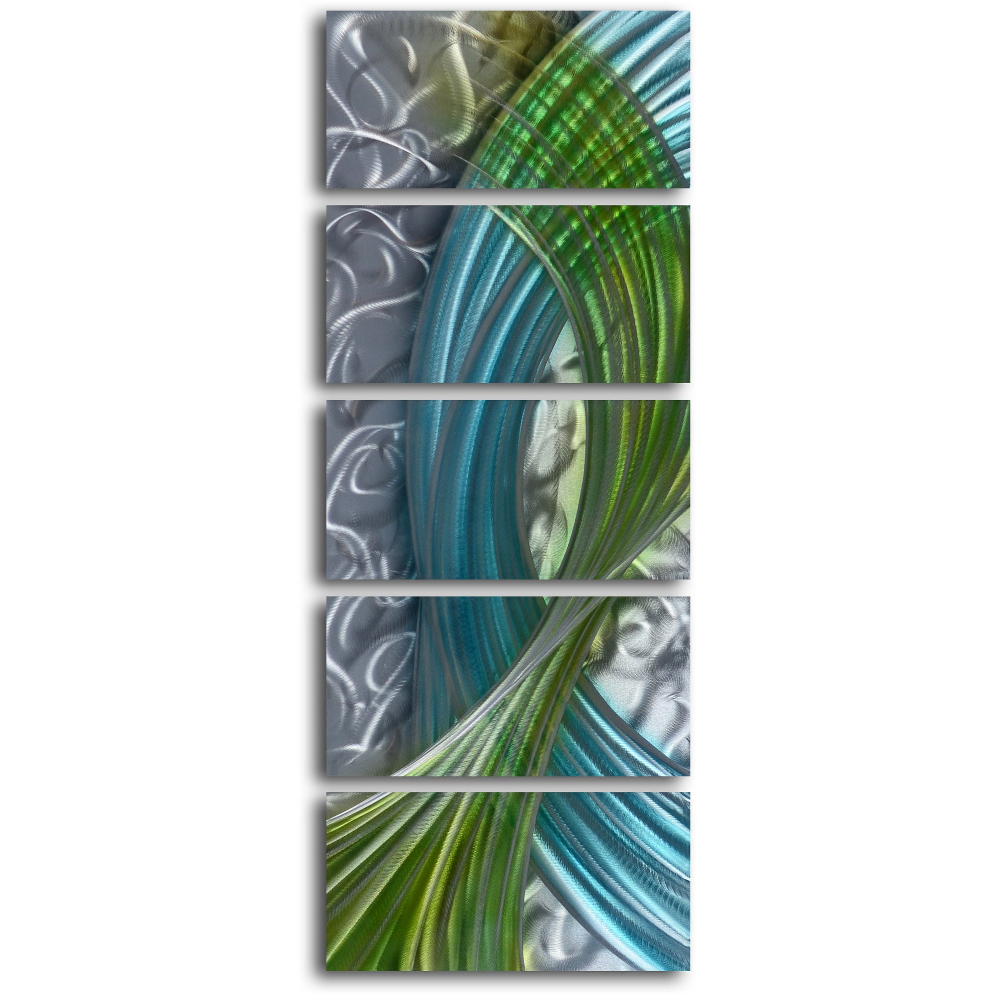 'Estuary Forms' 5 Piece Handmade Metal Wall Art Set