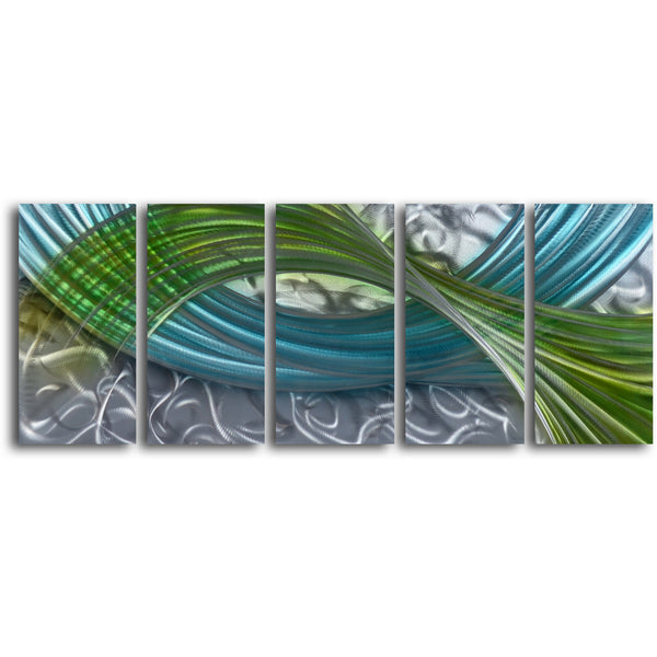 'Estuary Forms' 5 Piece Handmade Metal Wall Art Set