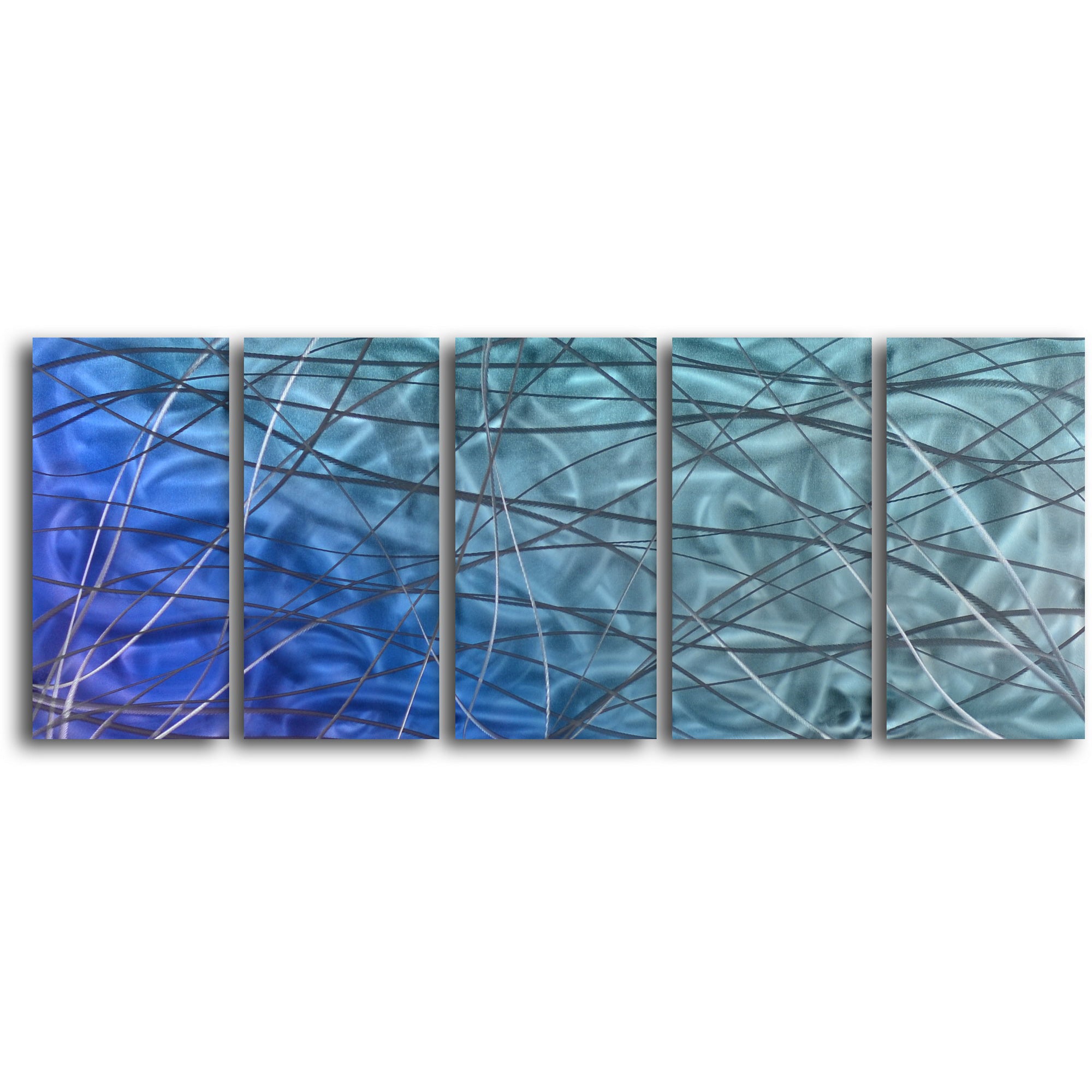 'Beautifully Intertwined in Chaos' 5 Piece Handmade Metal Wall Art Set