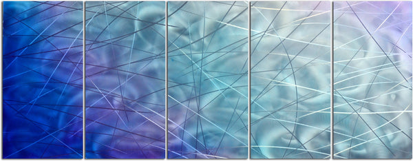 Rising Depths handmade metal wall art sculpture set of 5