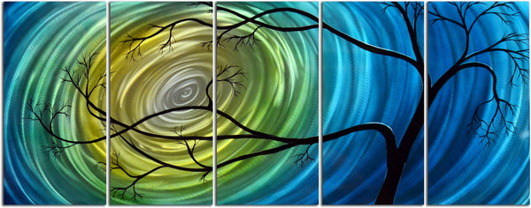 Evenings Equinox Trip handmade metal wall art sculpture set of 5