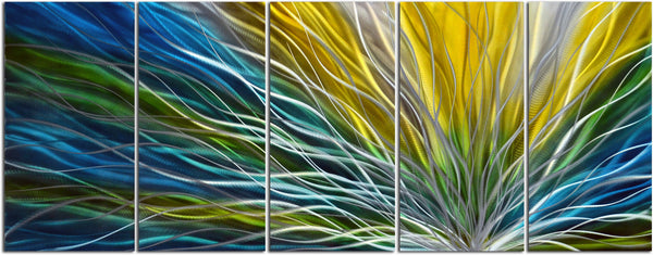 Bloom of Rebirth handmade metal wall art sculpture set of 5