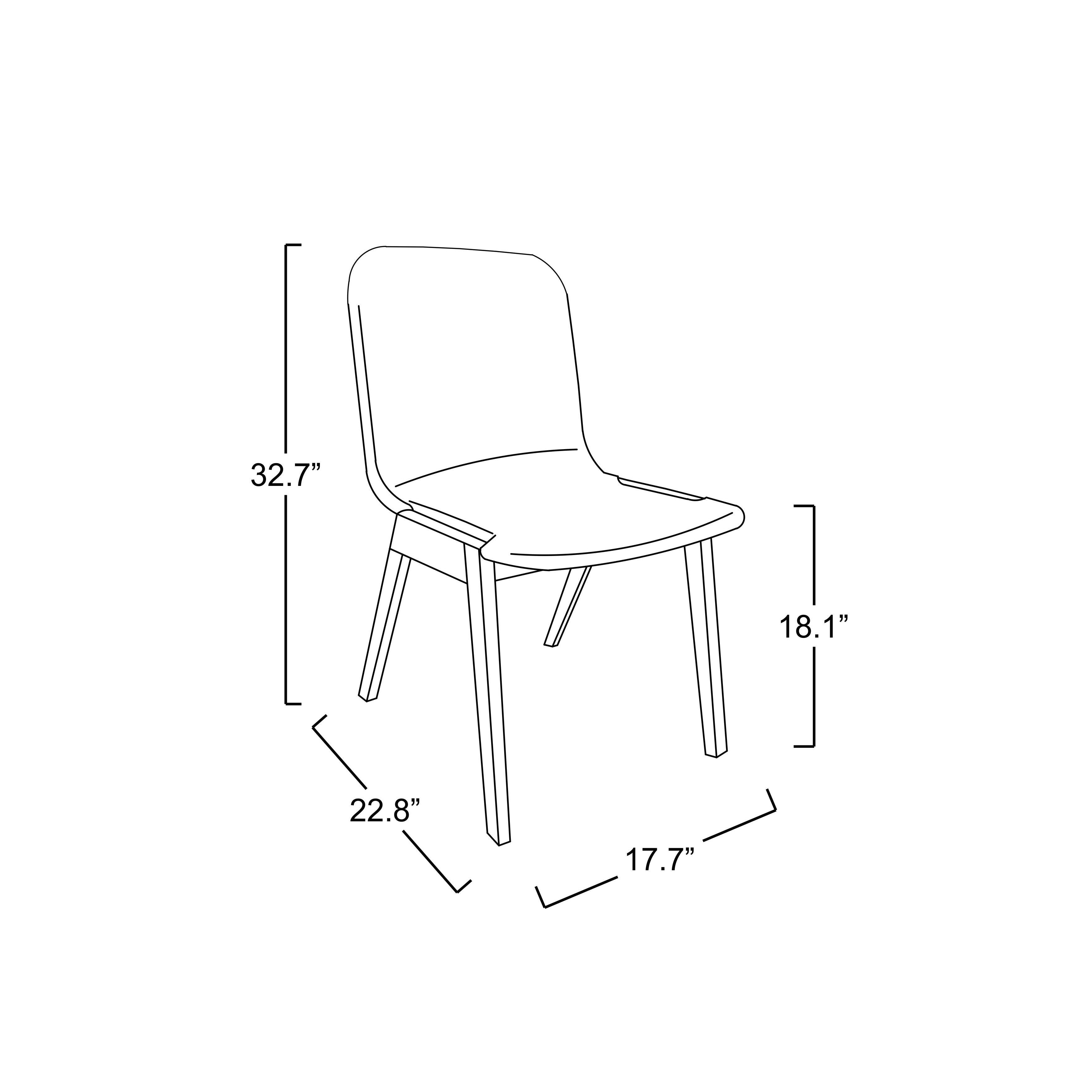 Nell Dining Side Chair (Set of 2) - Grey/Walnut