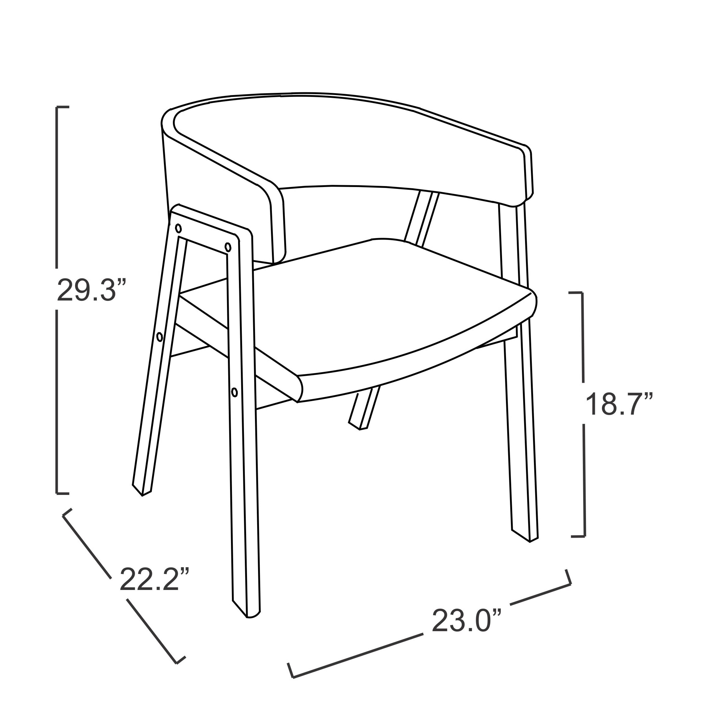 Brooklyn Dining Side Chair (Set of 2) - Sesame/Walnut