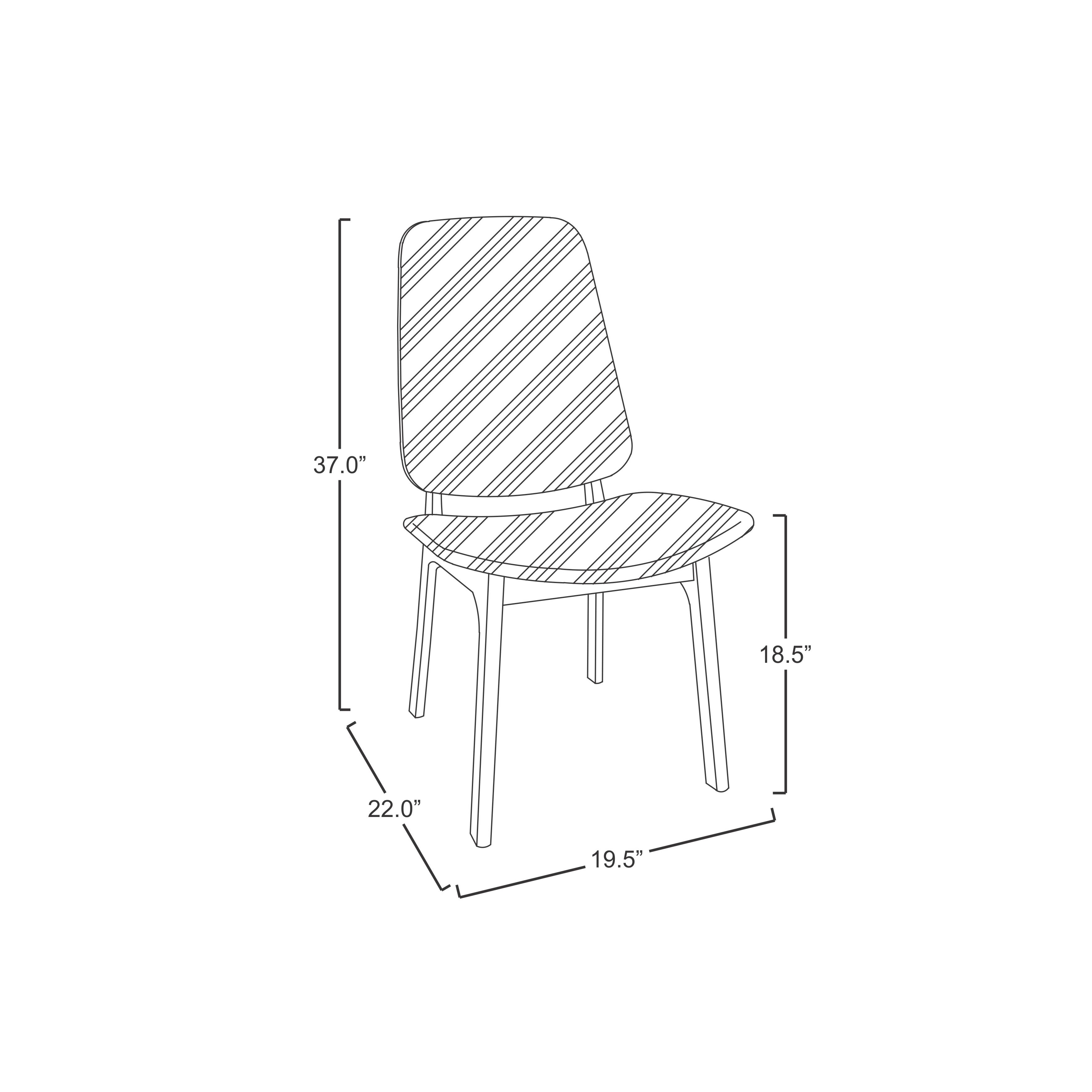 Loren Dining Side Chair (Set of 2) - Grey/Walnut