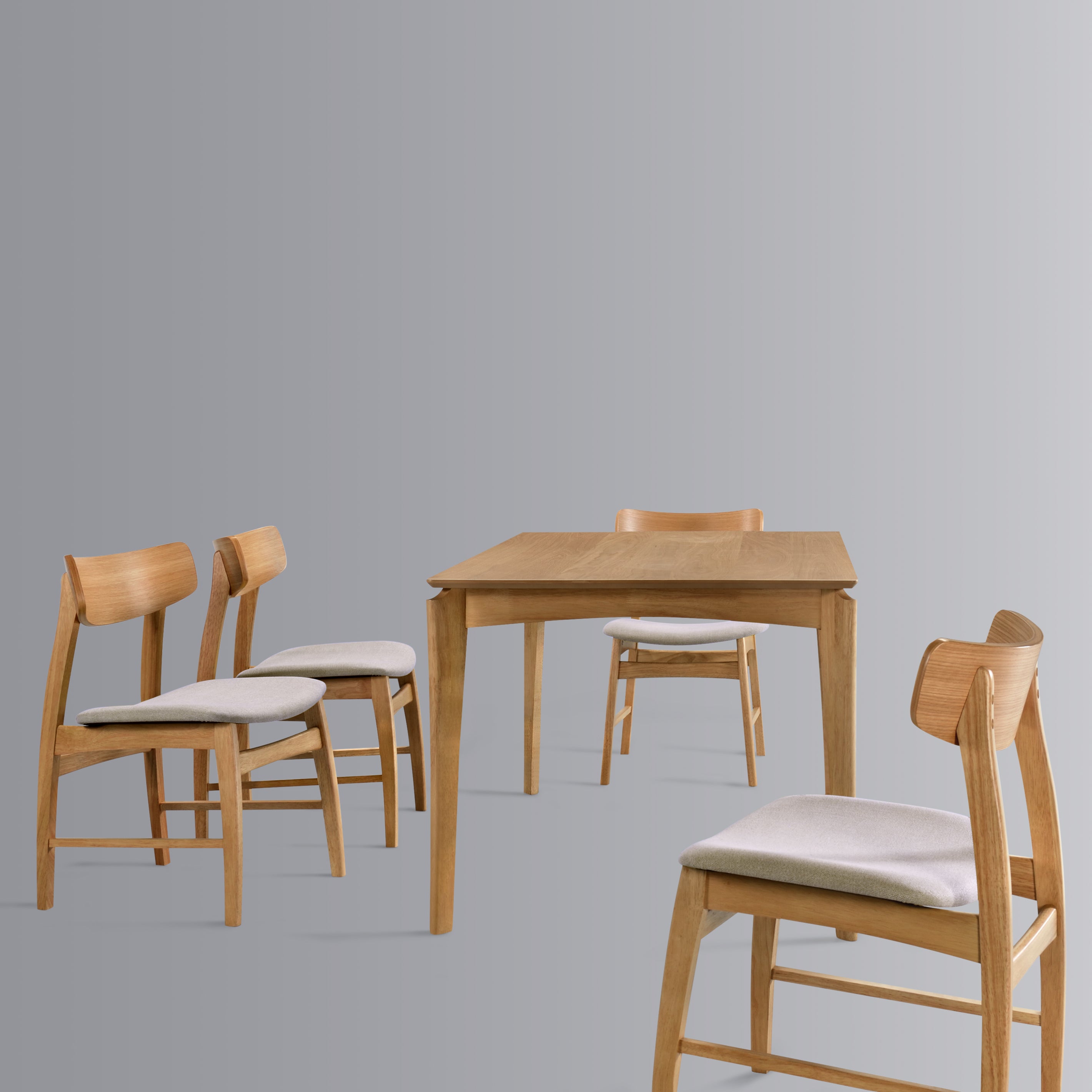 Chanel Dining Chair (Set of 2) - Oak/Beige