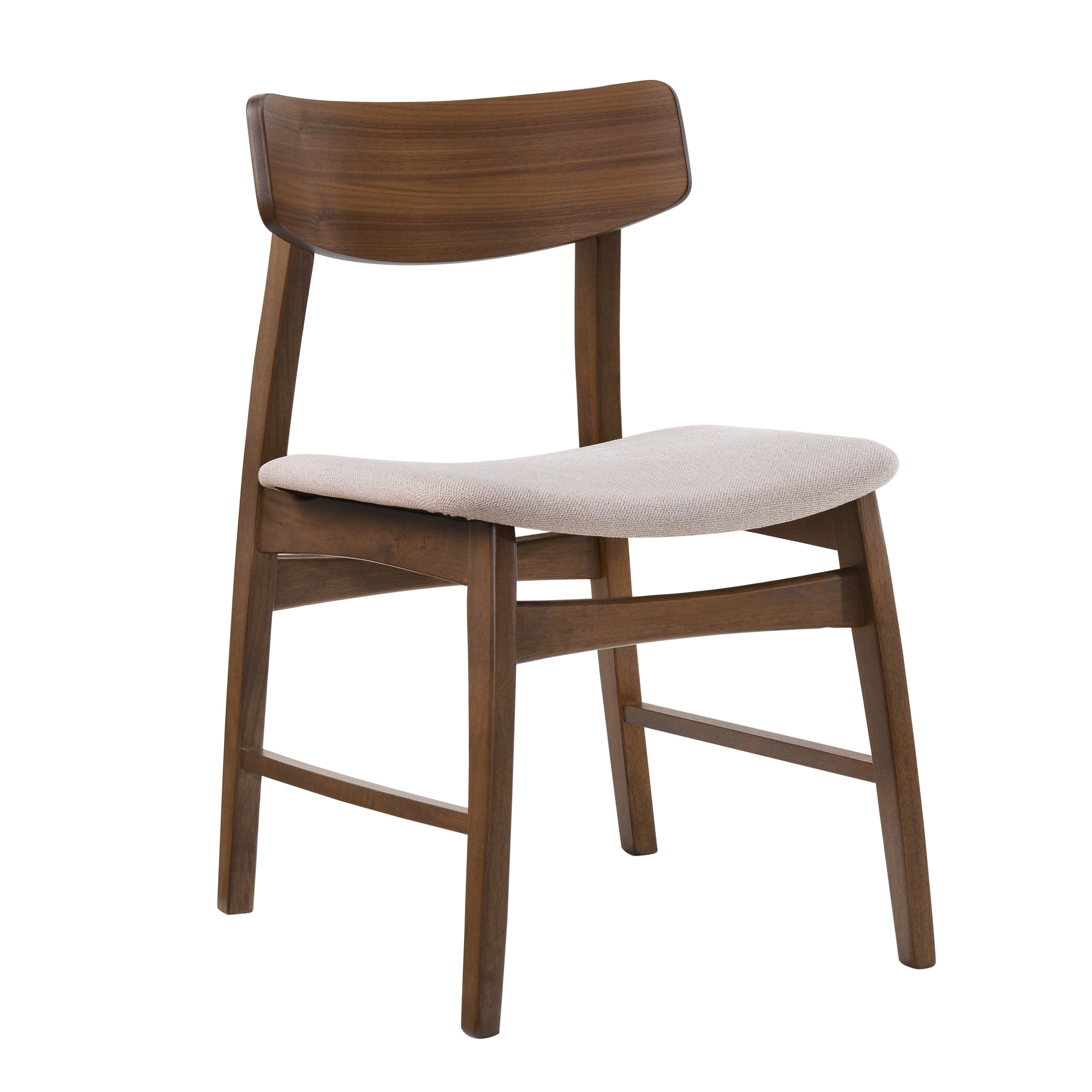 Chanel Dining Chair (Set of 2) - Walnut/Beige