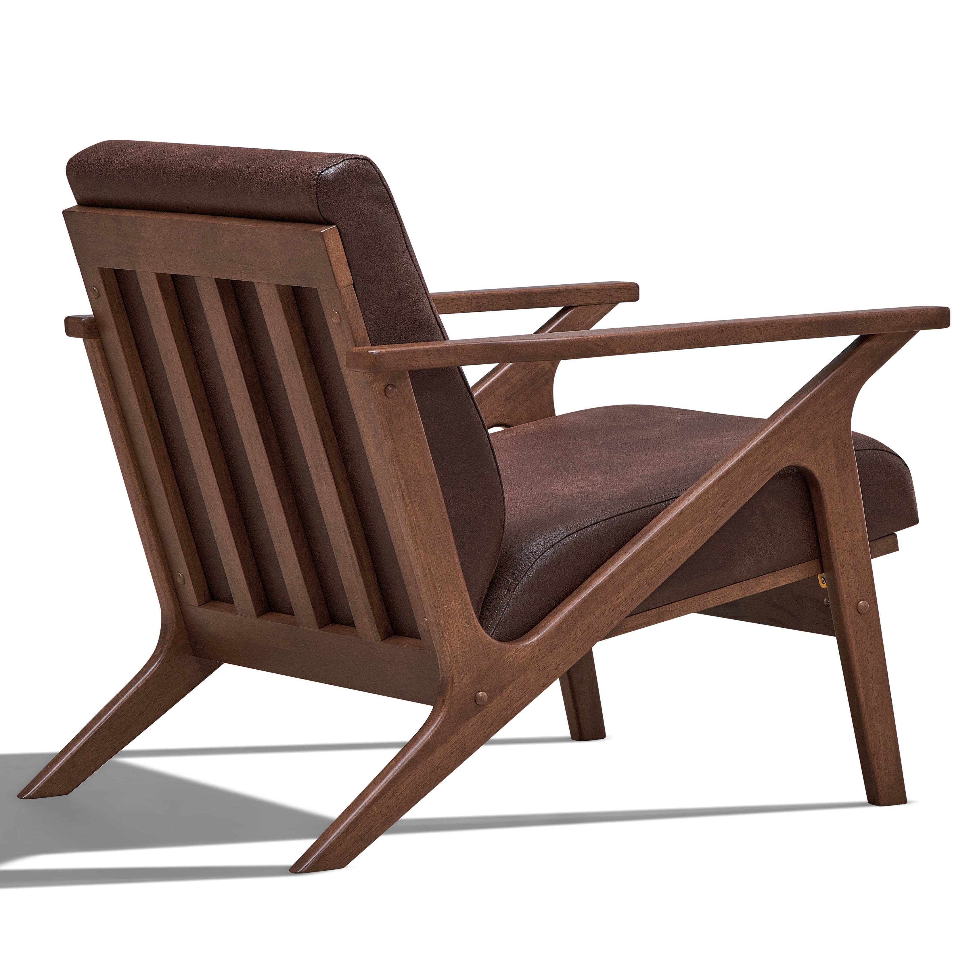Zola Upholstered Accent Armchair - Brown