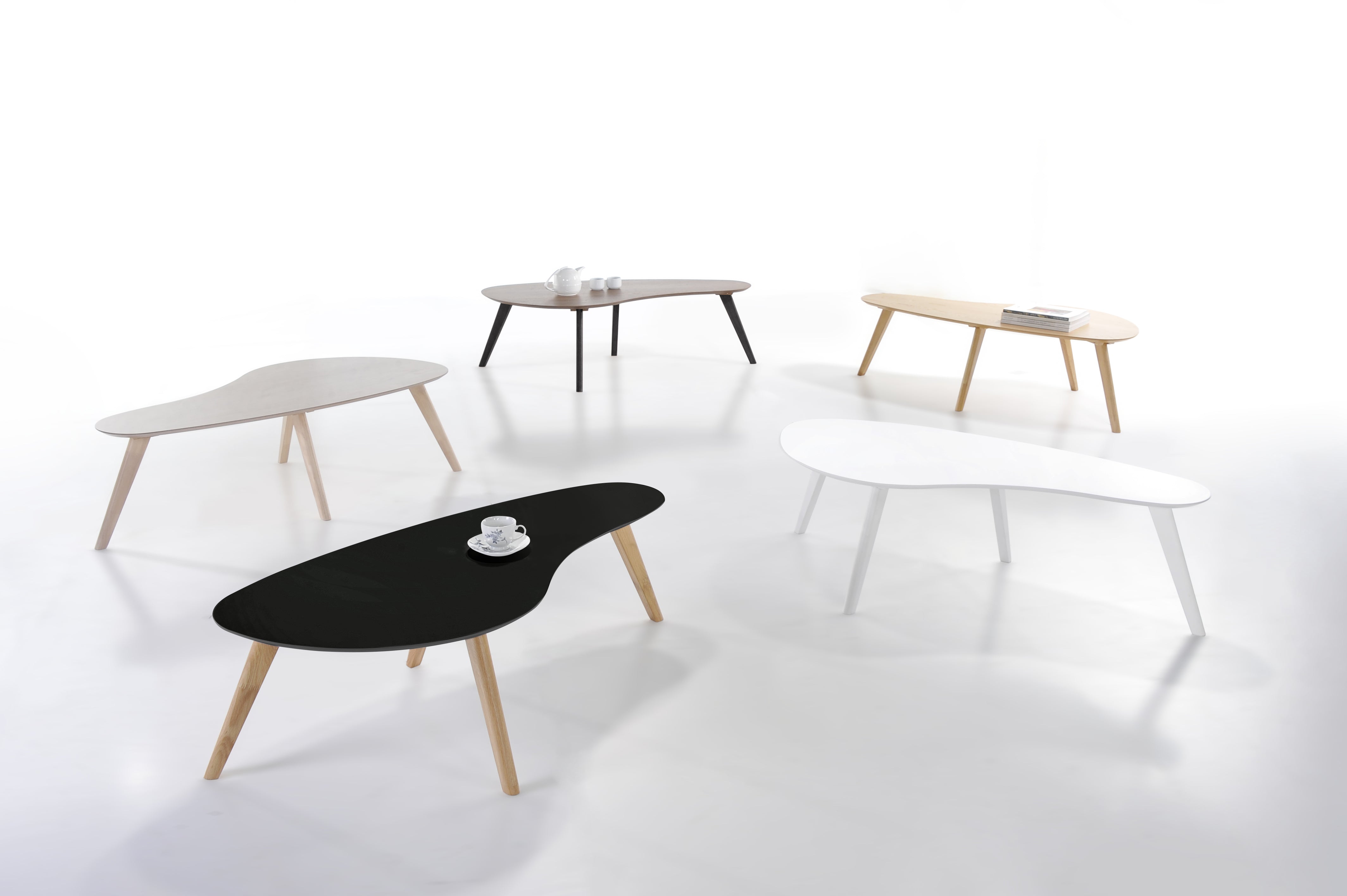 Tulip Coffee Table - Black/Oak