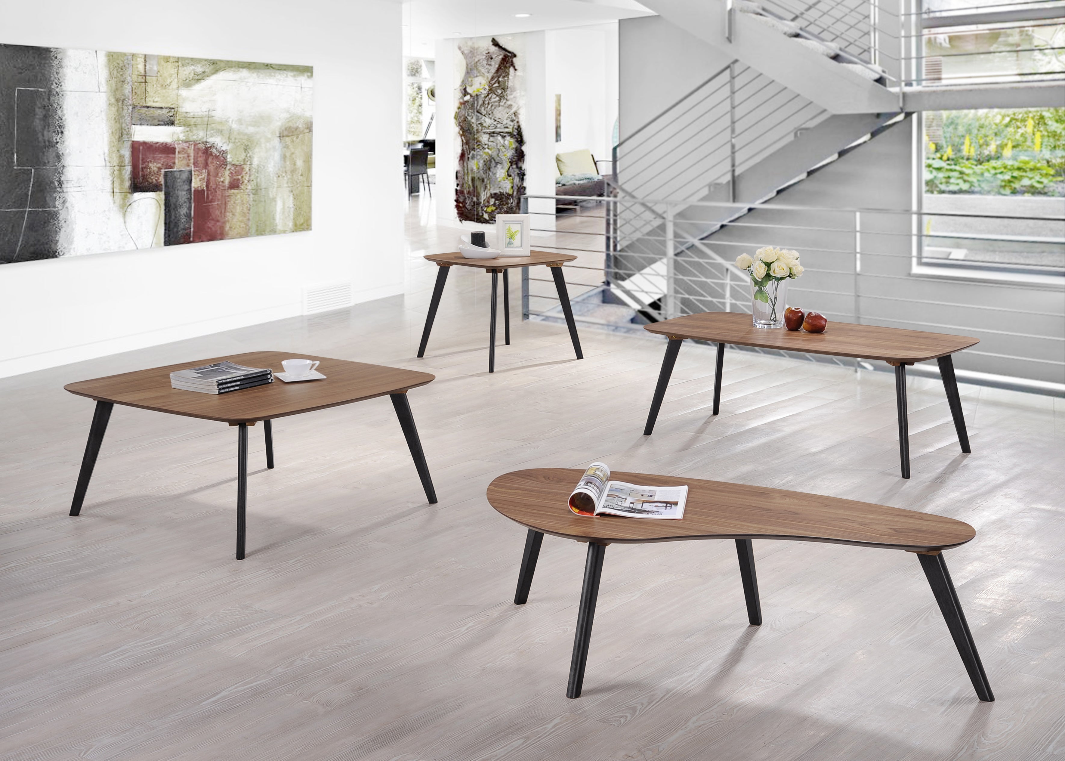 Dana End Table - Walnut/Black